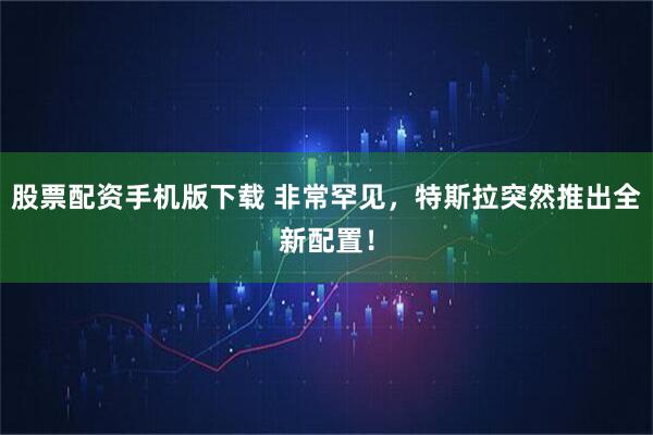 股票配资手机版下载 非常罕见，特斯拉突然推出全新配置！
